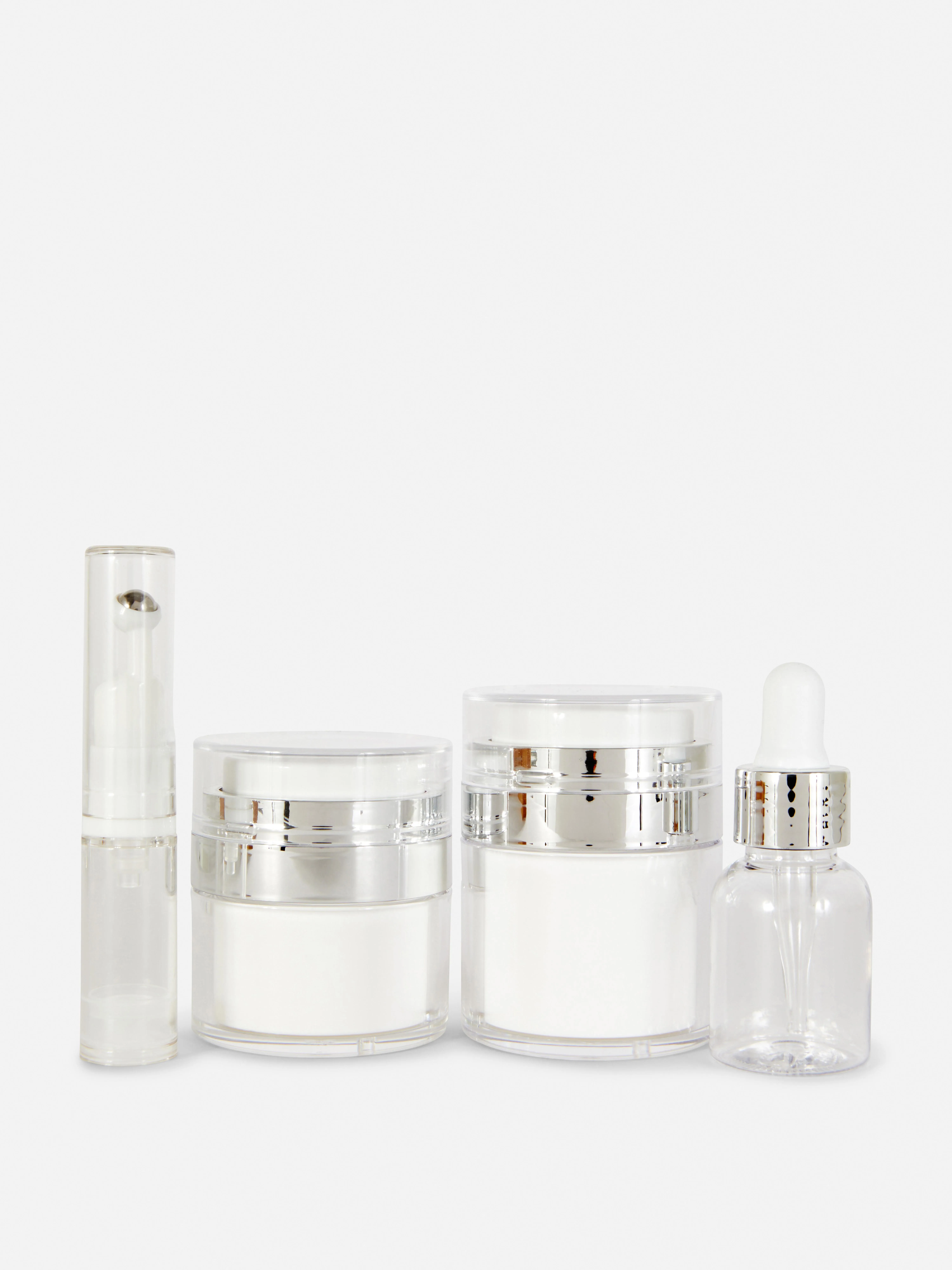 Pack de 4 frascos para productos de cuidado facial