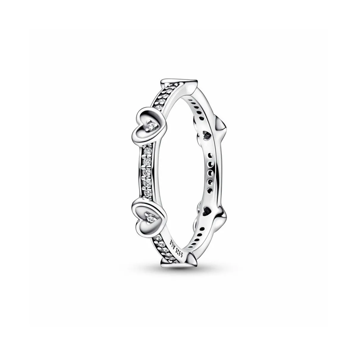PANDORA ANILLO CORAZONES BRILLANTES  PANDORA