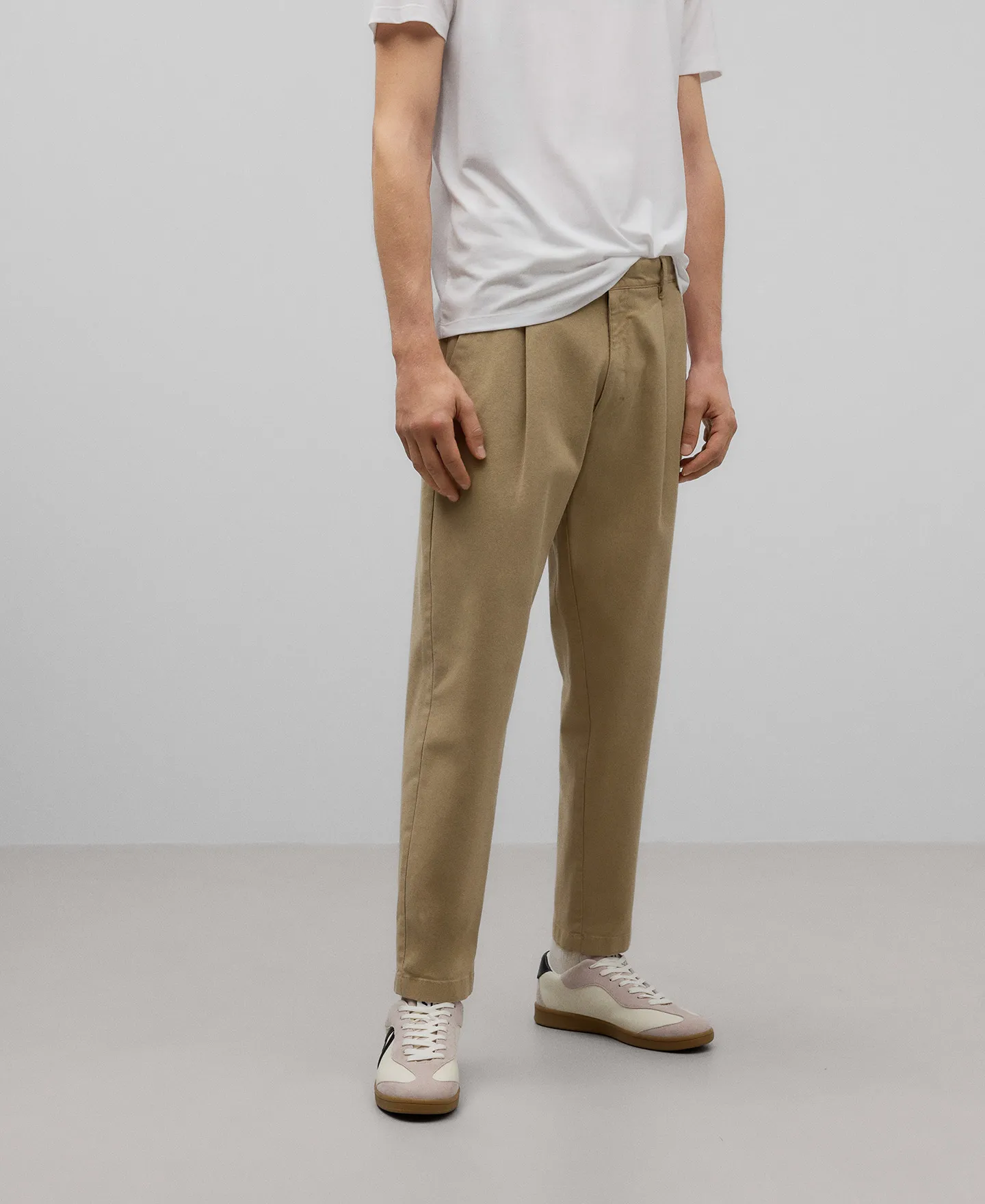 Pantalón chino sarga de algodón hombre