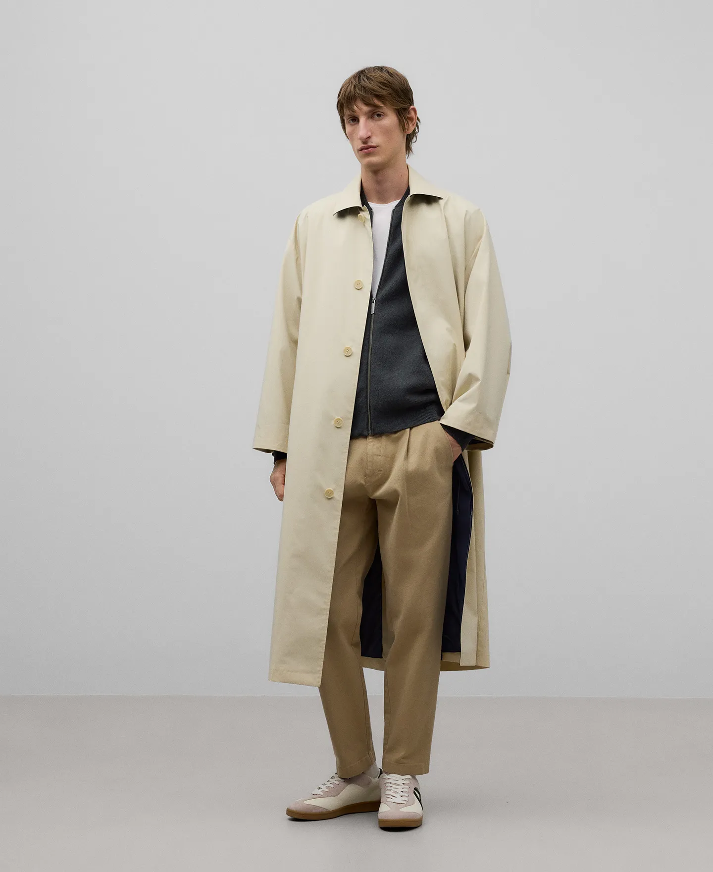 Pantalón chino sarga de algodón hombre