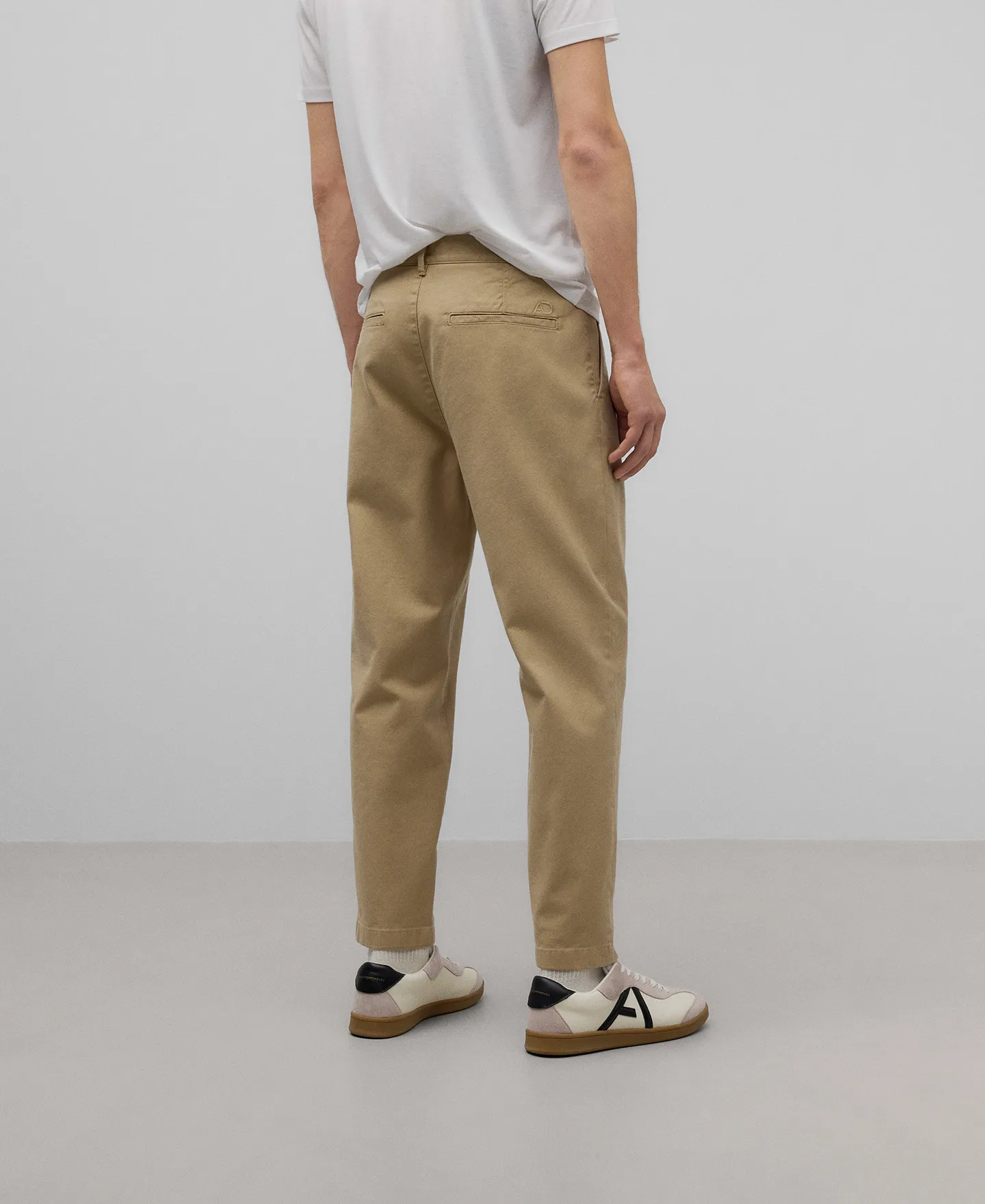 Pantalón chino sarga de algodón hombre