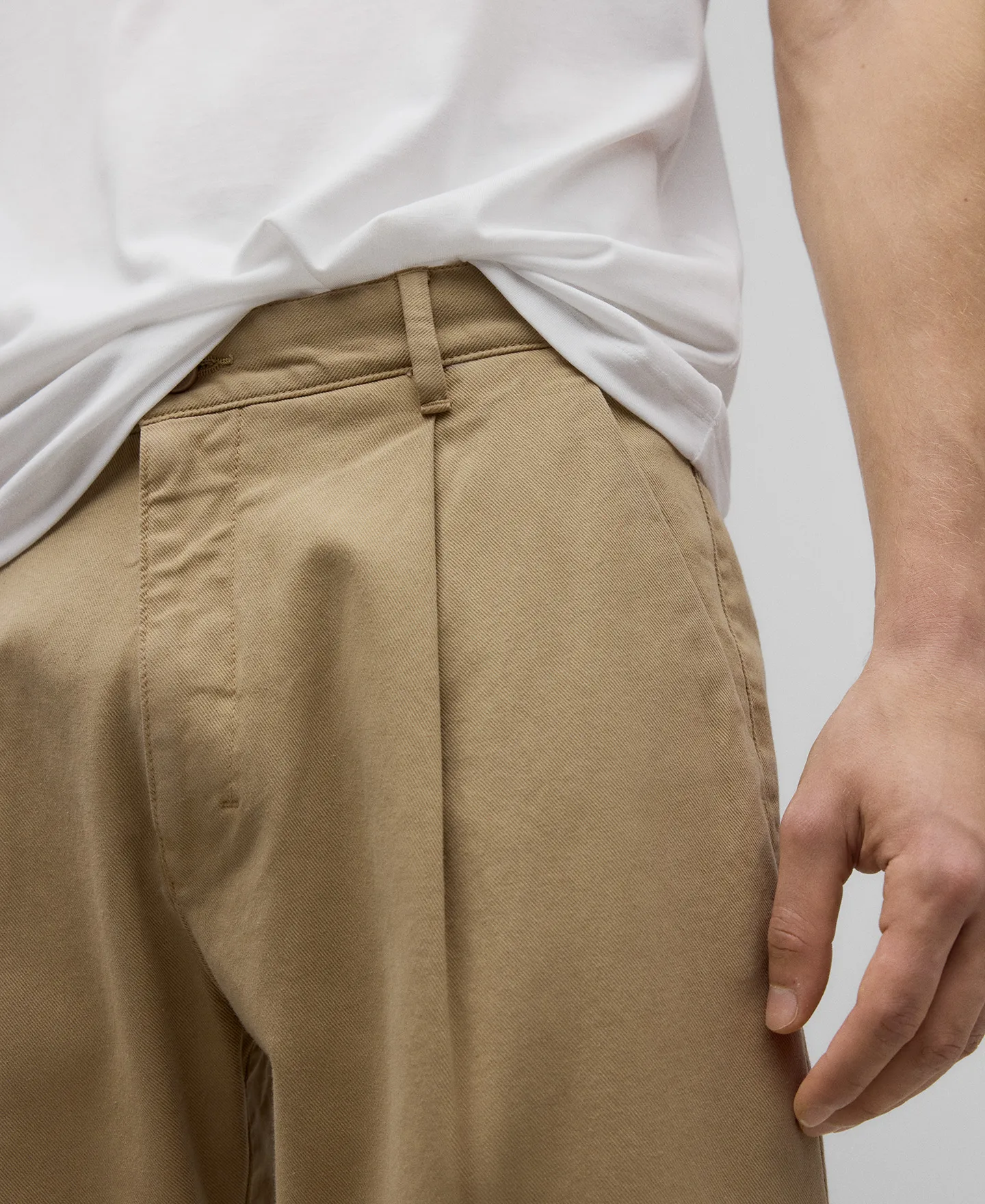 Pantalón chino sarga de algodón hombre