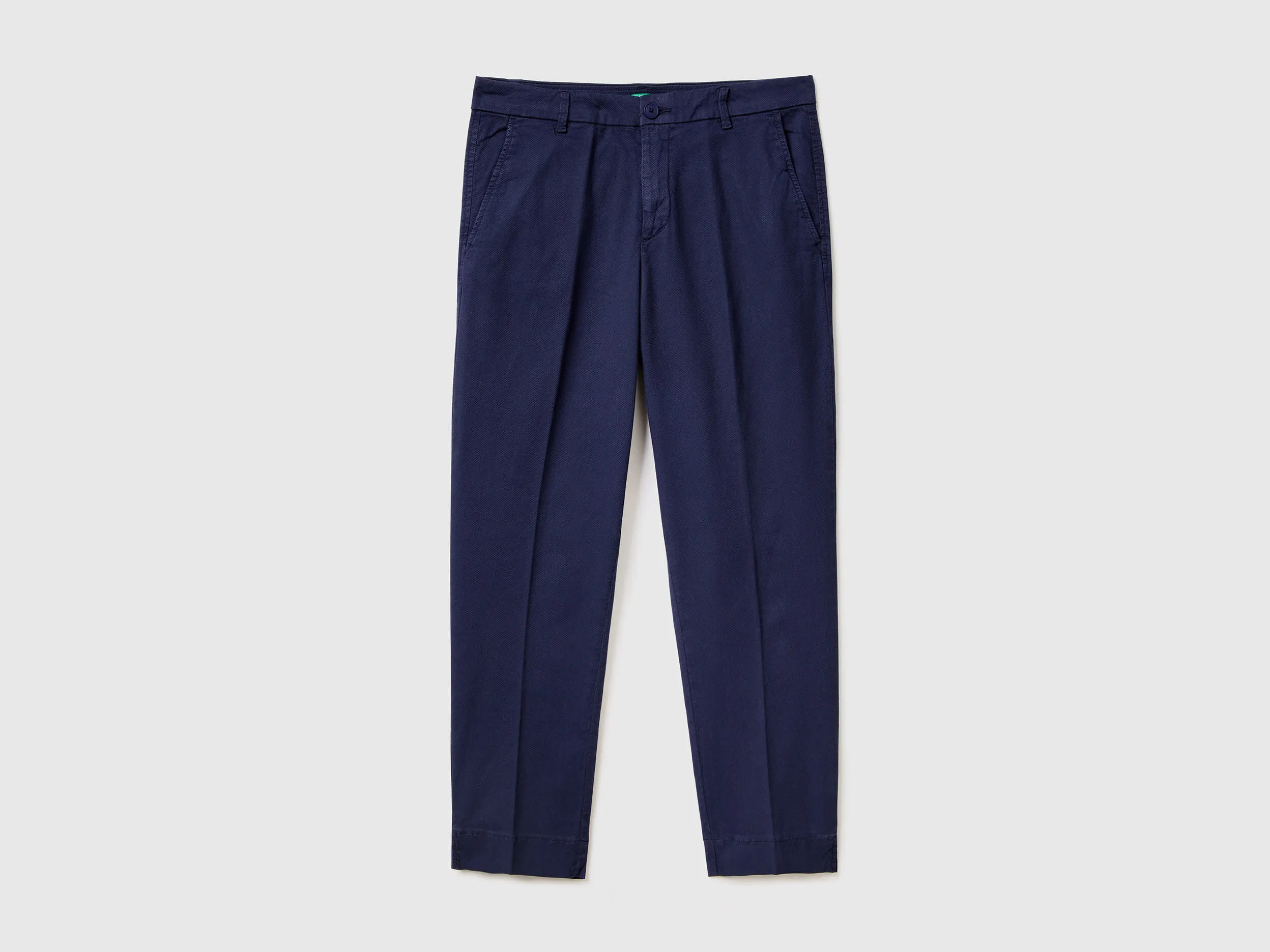 Pantalones chinos cropped de algodón elástico