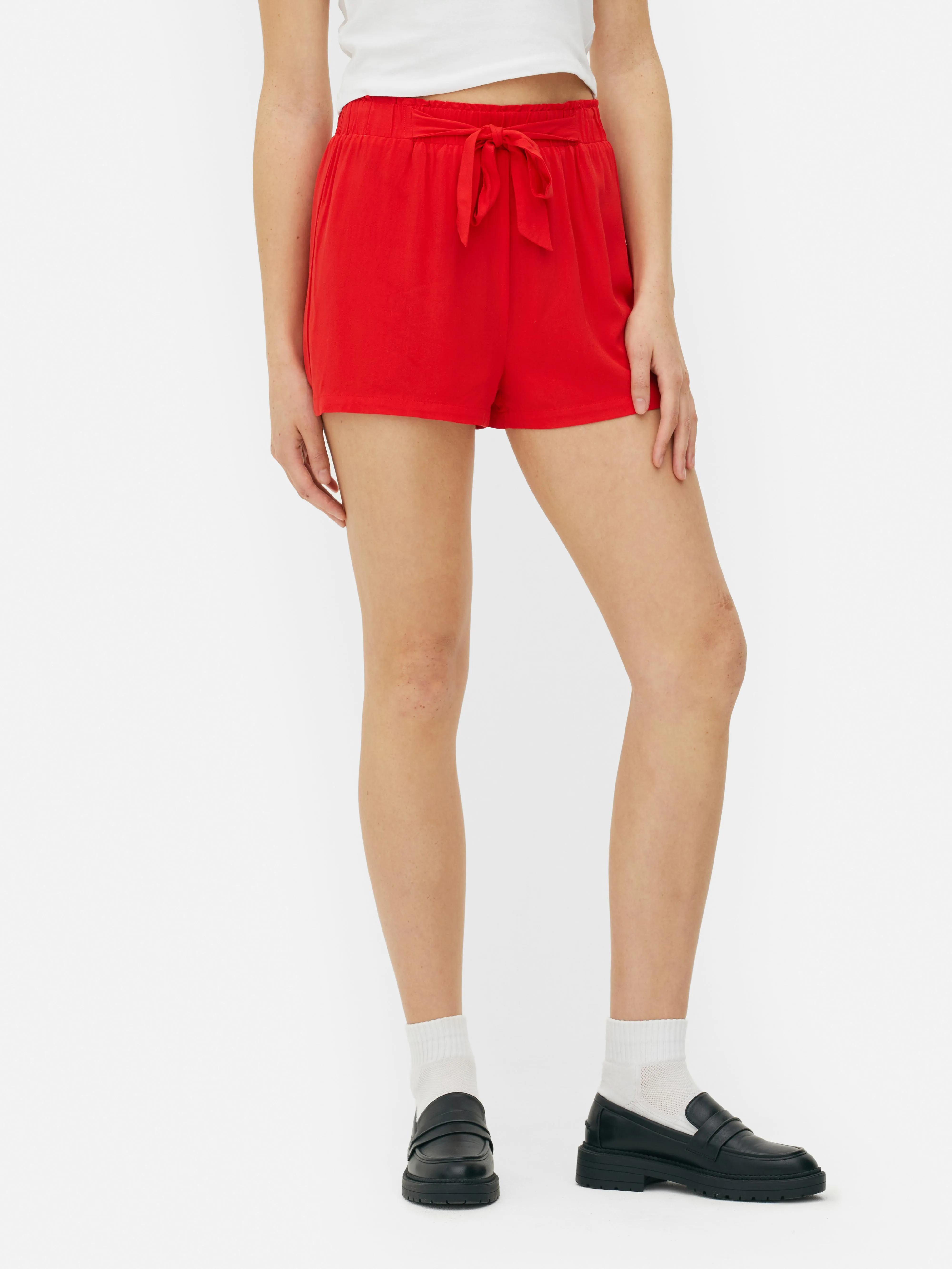 Pantalones cortos de corte holgado con cordón