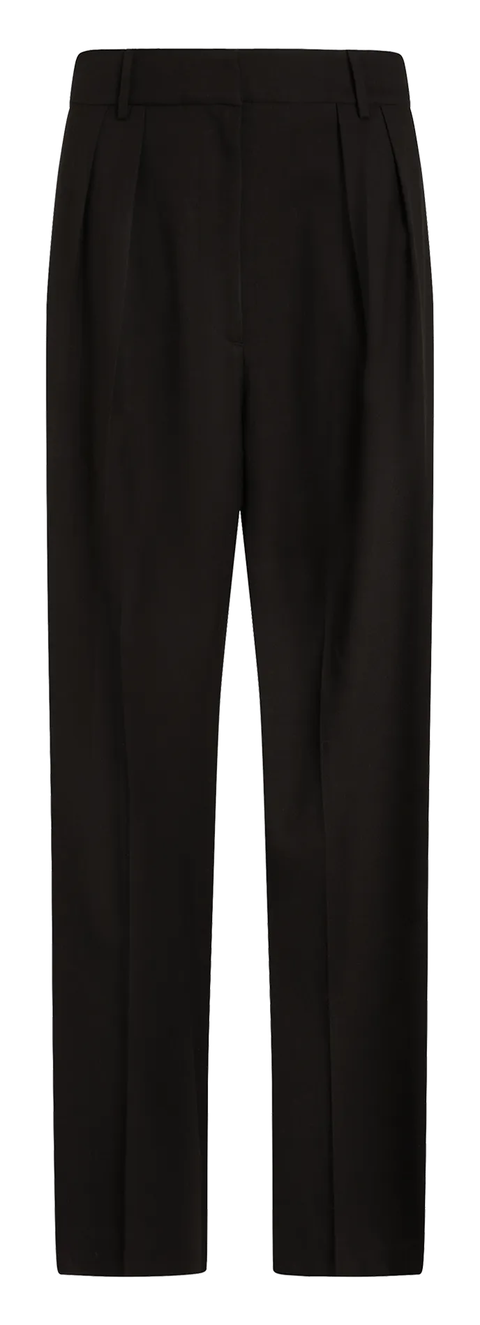 Pantalón ancho de mezcla de poliéster reciclado en negro