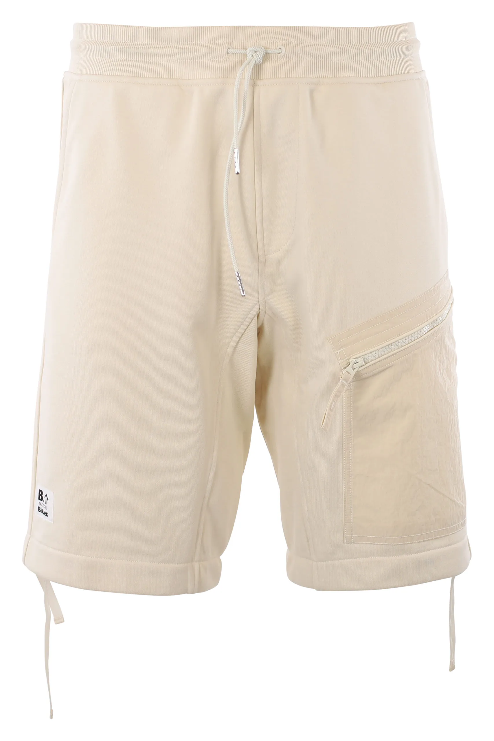 Pantalón corto de color natural con bolsillos