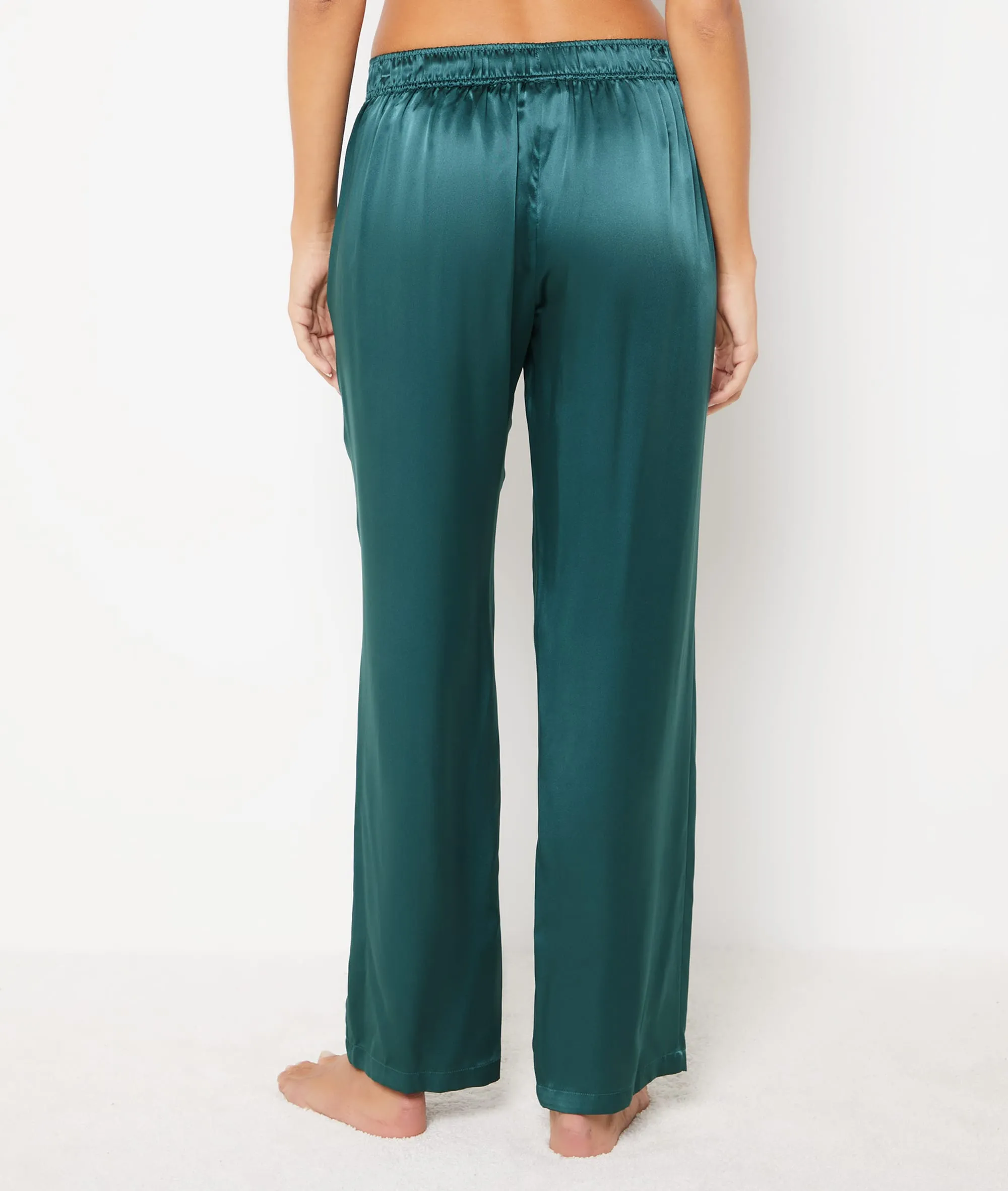 PANTALóN DE SEDA PEARLY BLEU PETROLE  ETAM