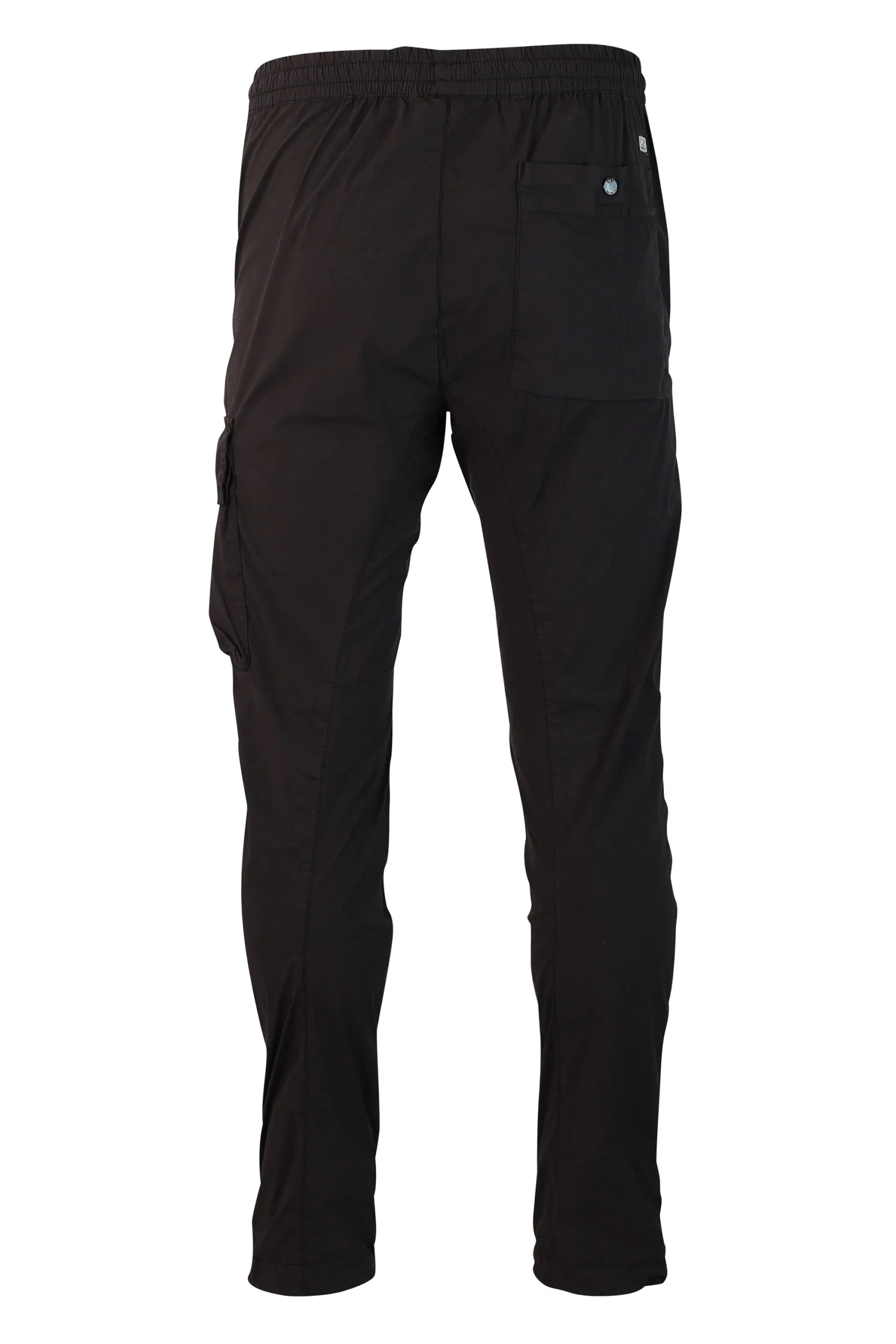 Pantalón negro con minilogo circular lateral