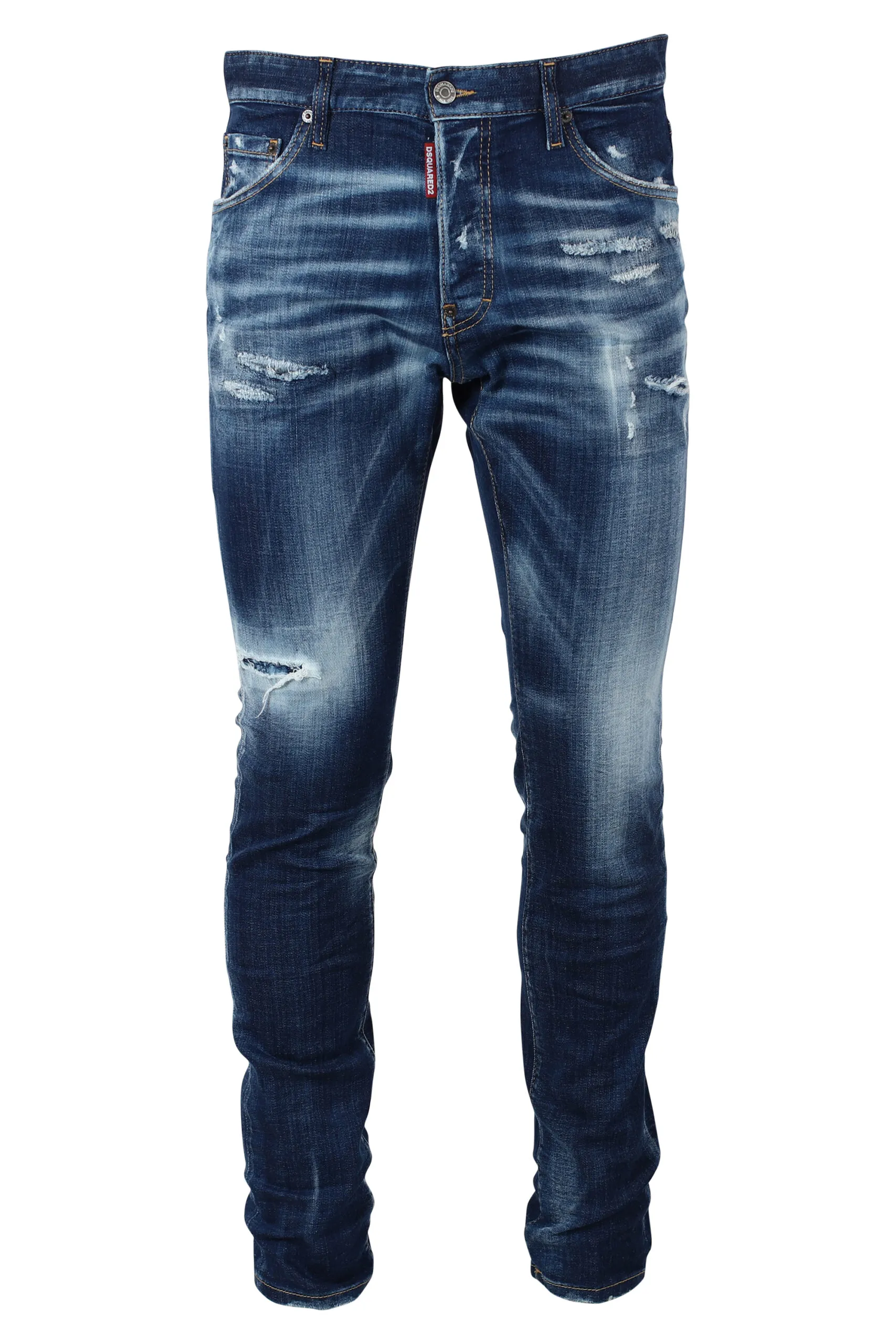 Pantalón vaquero azul desgastado 