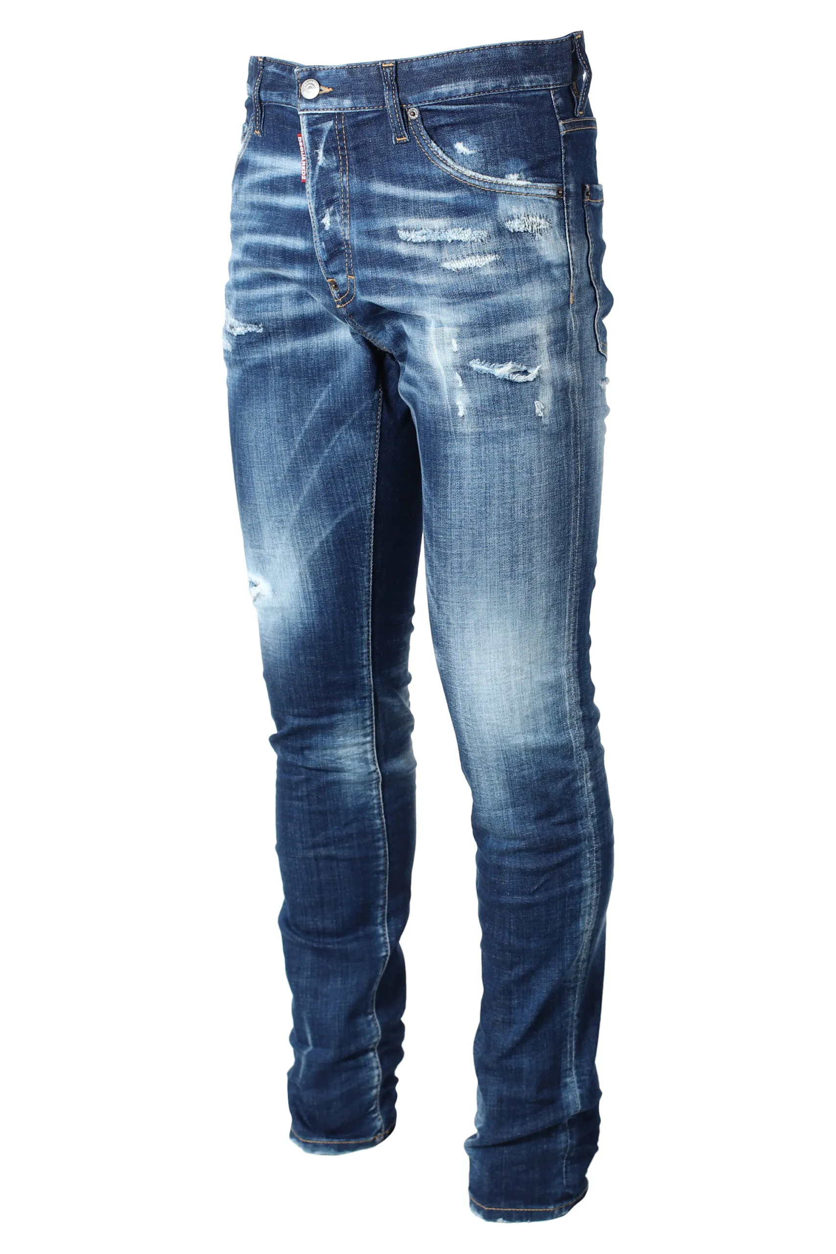 Pantalón vaquero azul desgastado 