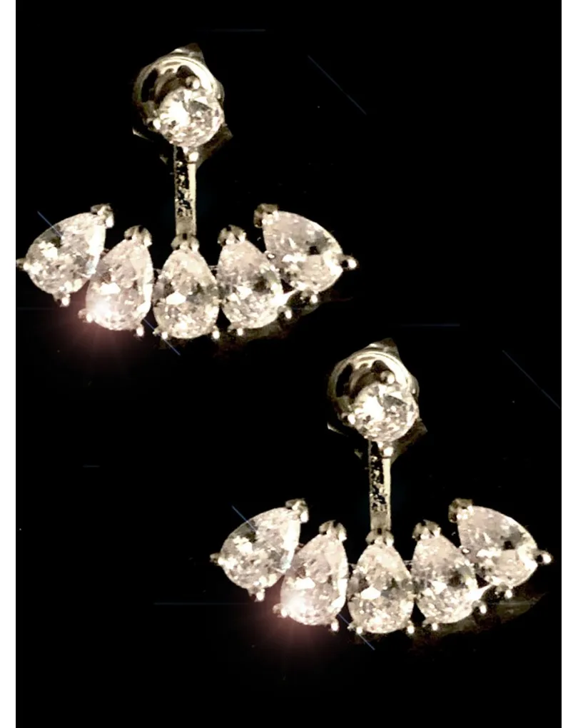 PENDIENTES DE MUJER ELEGANTES CON DESTELLOS DE CRISTAL 