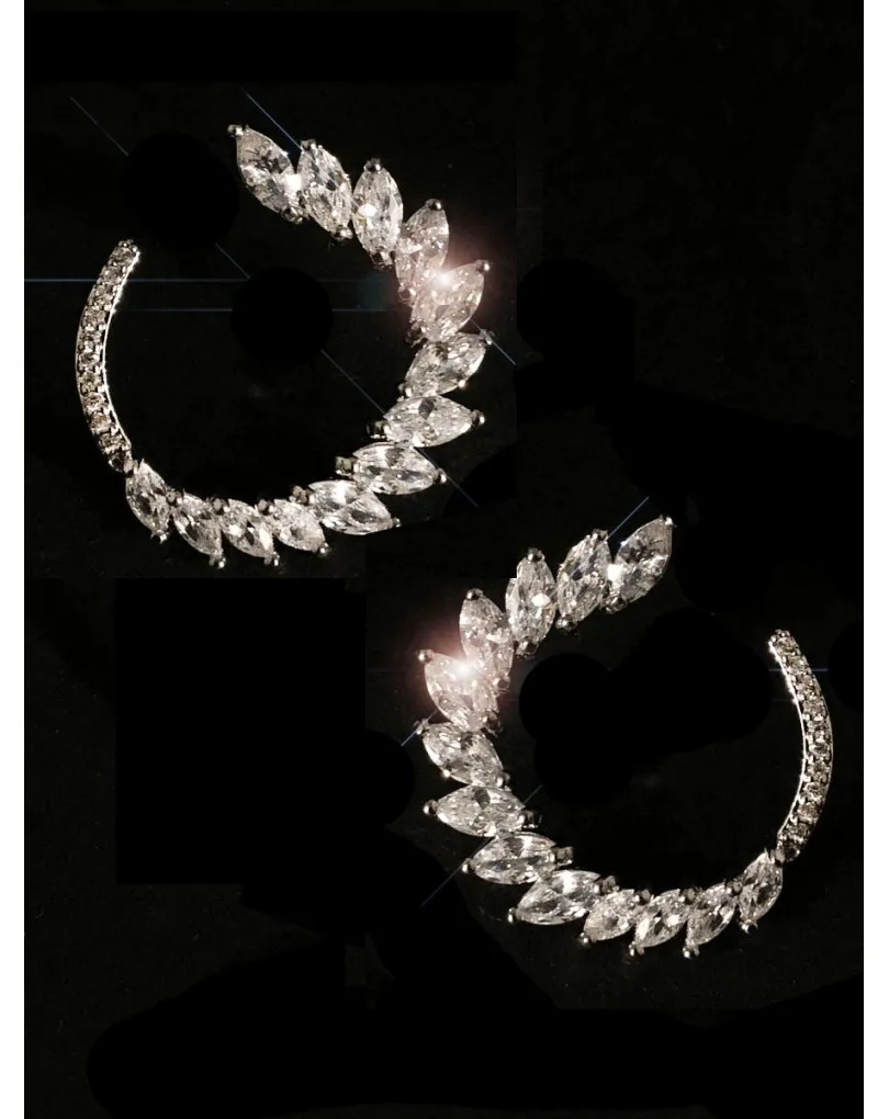 PENDIENTES DE NOVIA CON CIRCONITAS MUY ELEGANTES Y FINOS