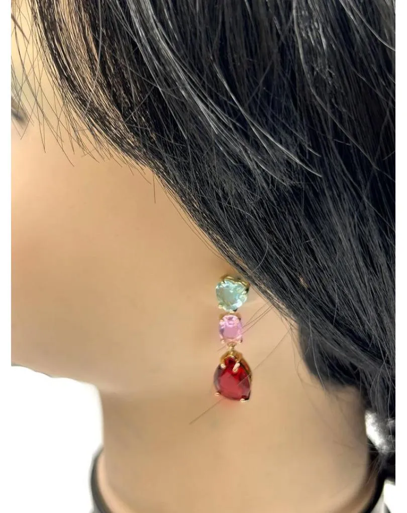 PENDIENTES ELEGANTES TRIO DE COLOR ESPECIAL MADRINAS BODA