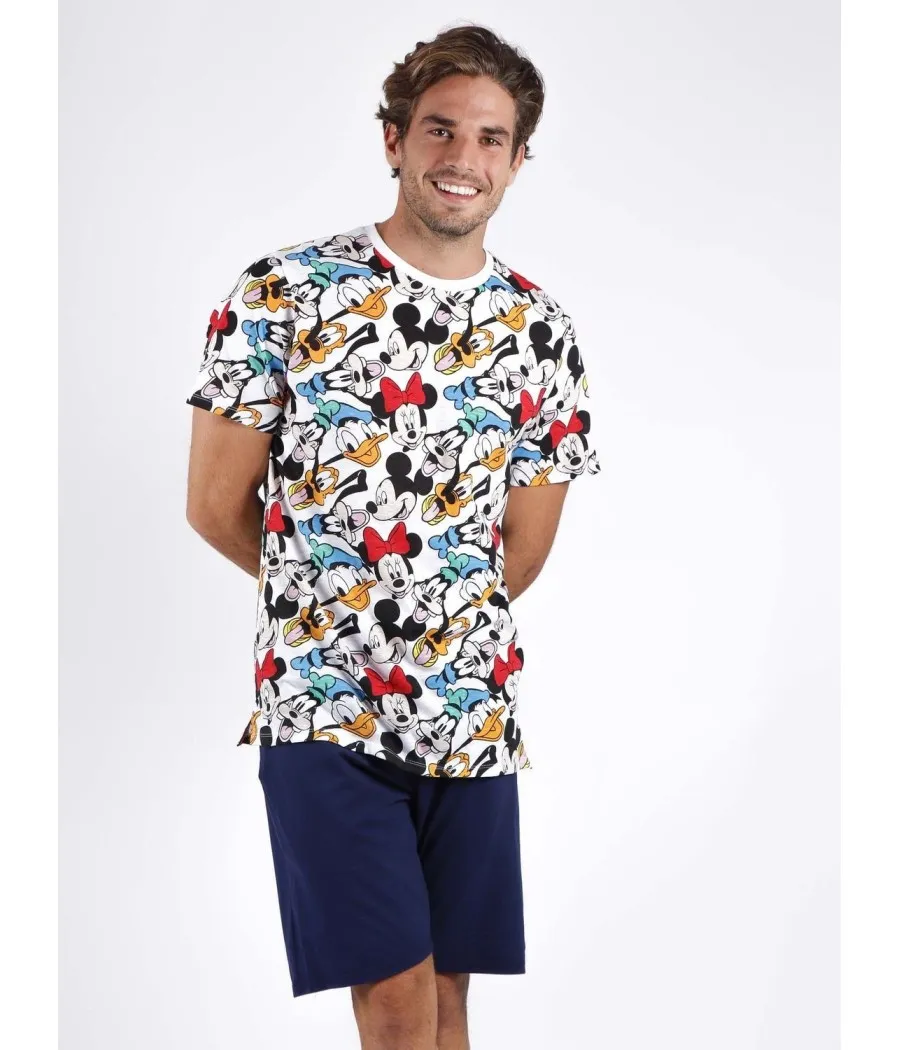 Pijama hombre Mickey & Friends verano Disney algodón