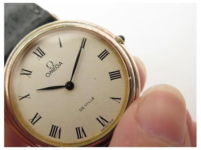 RELOJ VINTAGE OMEGA DE VILLE 1031 35RELOJ MECÁNICO MM PLATA VERMEIL CHAPADO ORO Dorado 