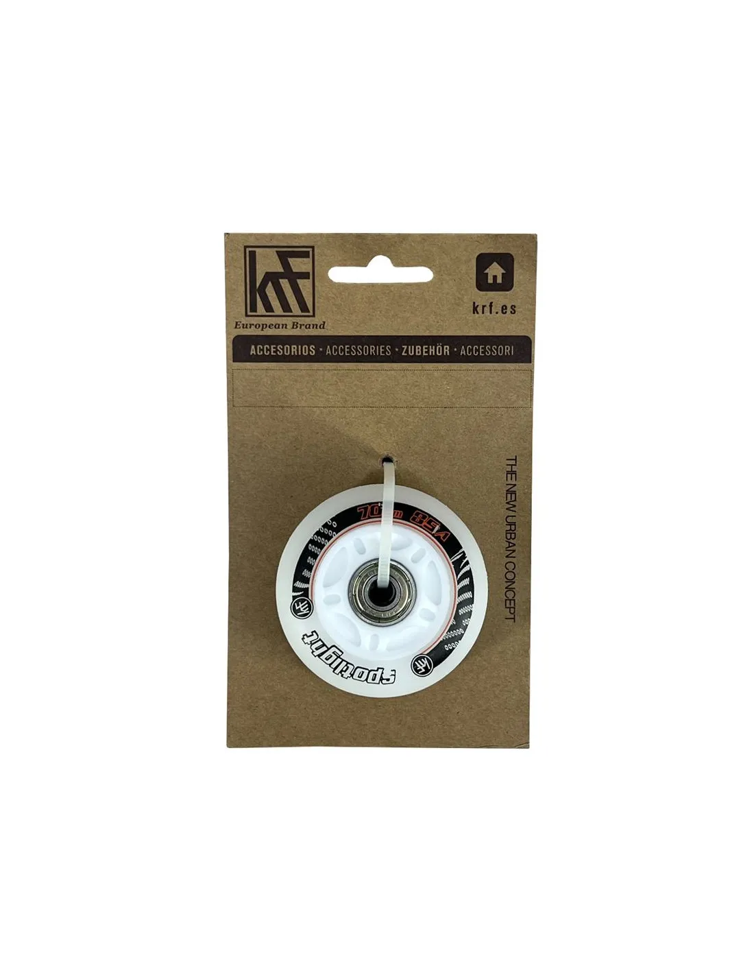 Ruedas de luces KRF Spotlight LED 70 mm 85A Blanco