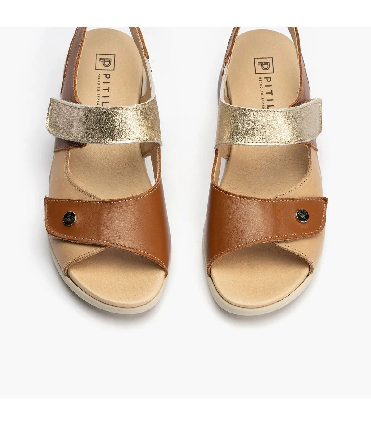 Sandalia de velcros para mujer