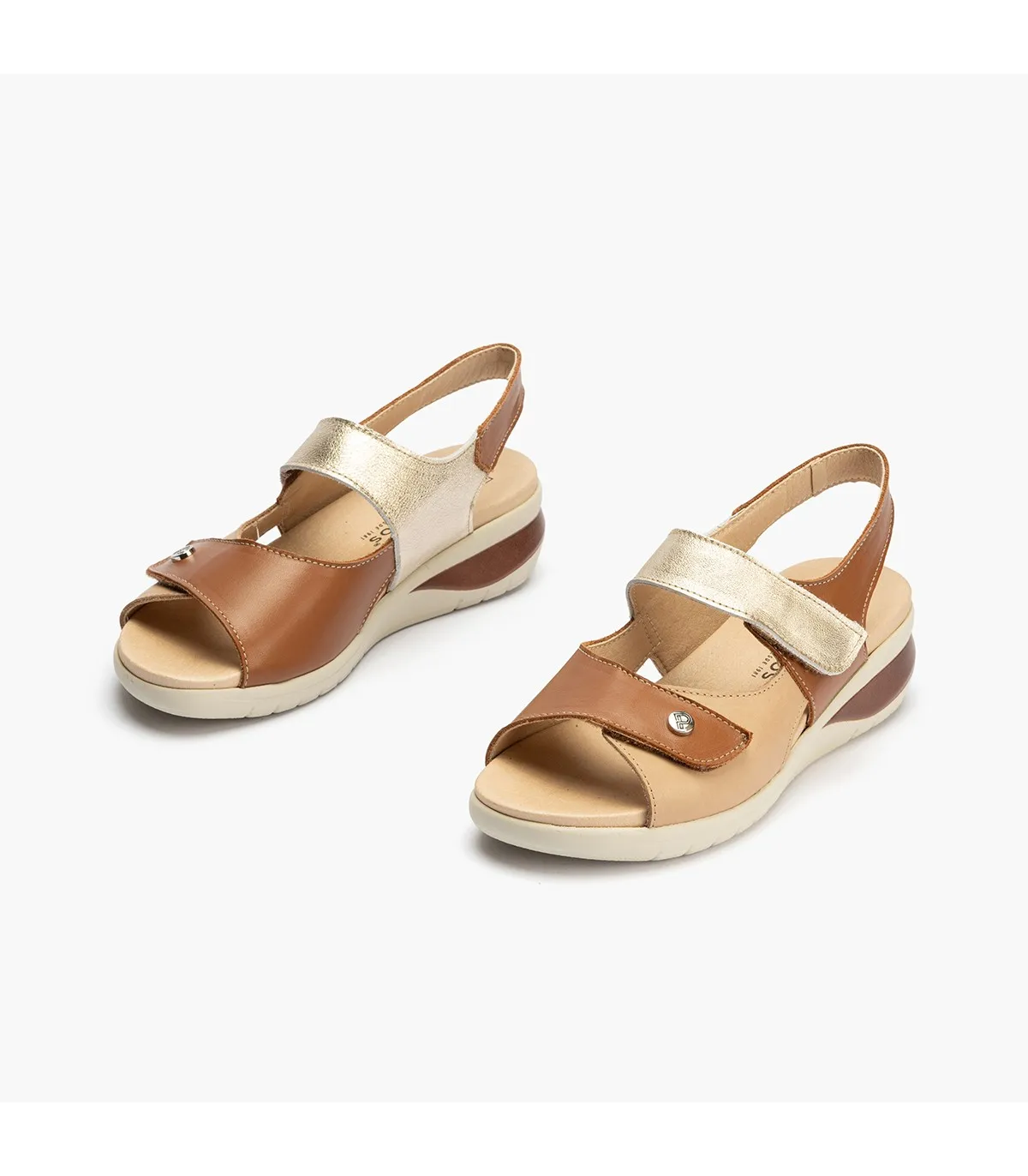 Sandalia de velcros para mujer