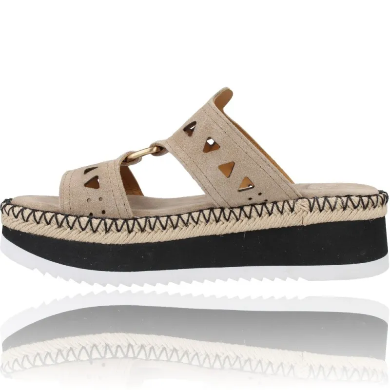 Sandalias Casual con Cuña de Piel para Mujer de Alpe Team 2325