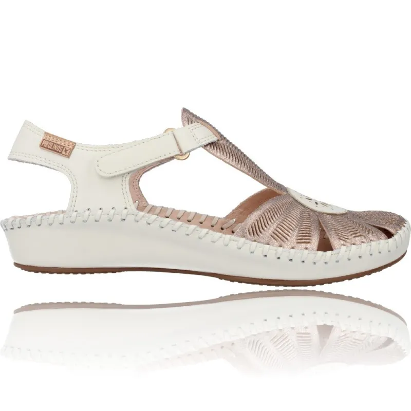 SANDALIAS CON CUñA DE PIEL PARA MUJER DE PIKOLINOS P.VALLARTA 6550575CLC1