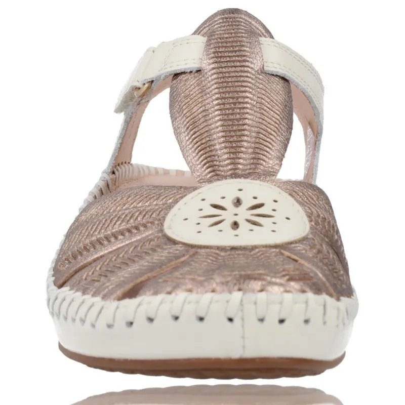 SANDALIAS CON CUñA DE PIEL PARA MUJER DE PIKOLINOS P.VALLARTA 6550575CLC1