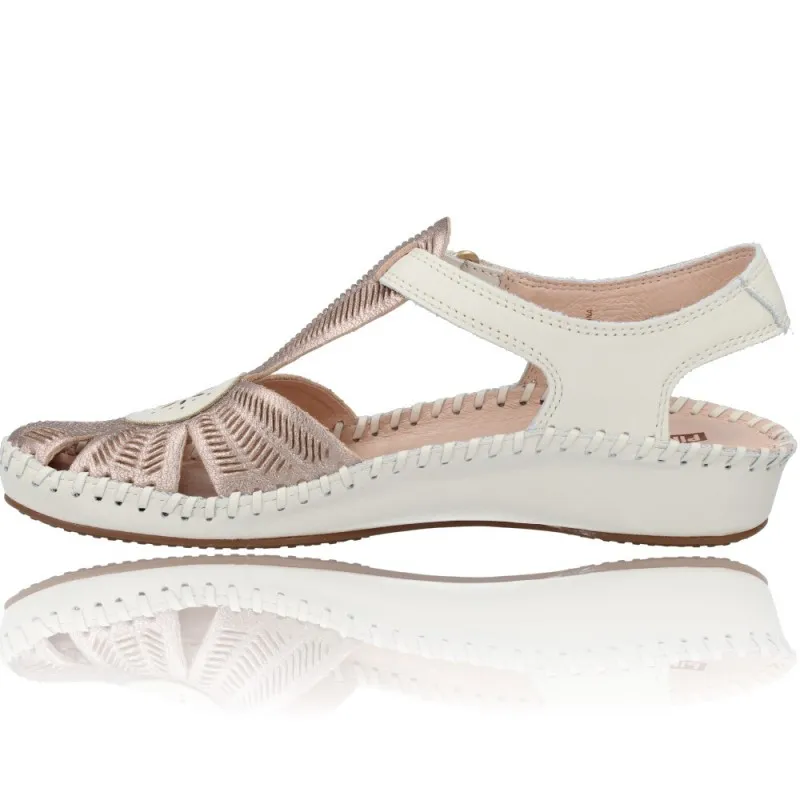 SANDALIAS CON CUñA DE PIEL PARA MUJER DE PIKOLINOS P.VALLARTA 6550575CLC1