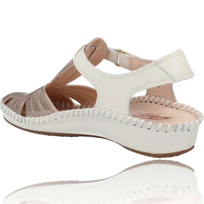 SANDALIAS CON CUñA DE PIEL PARA MUJER DE PIKOLINOS P.VALLARTA 6550575CLC1