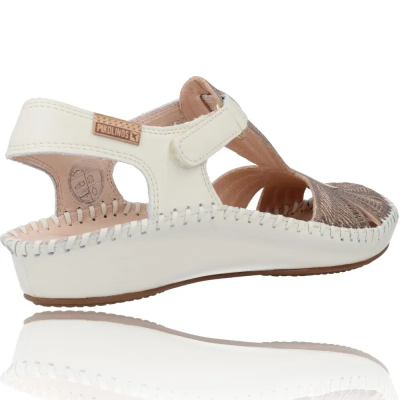 SANDALIAS CON CUñA DE PIEL PARA MUJER DE PIKOLINOS P.VALLARTA 6550575CLC1