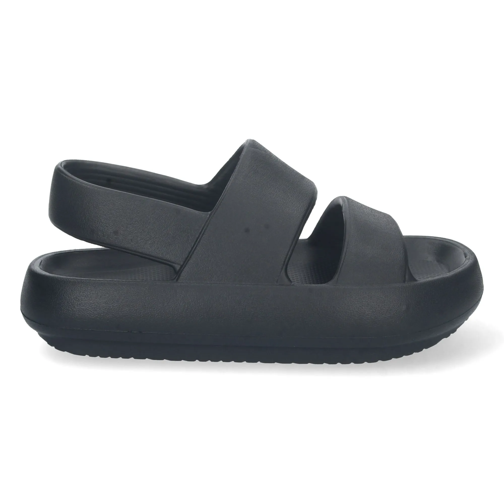 SANDALIAS PLANAS ACOLCHADAS CóMODAS PARA MUJER COLOR NEGRO  HS04