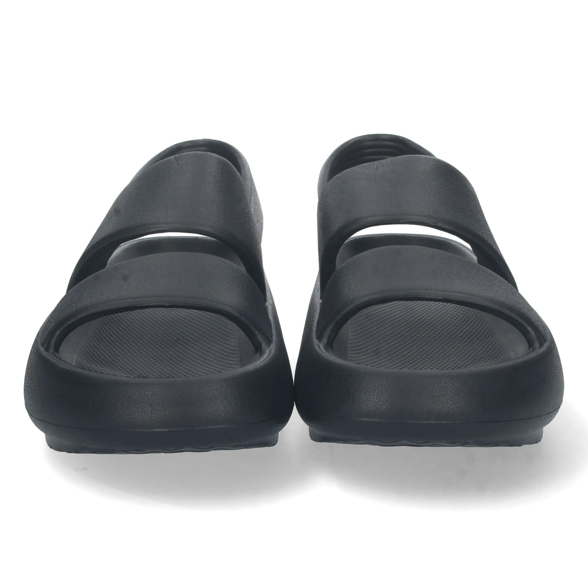 SANDALIAS PLANAS ACOLCHADAS CóMODAS PARA MUJER COLOR NEGRO  HS04