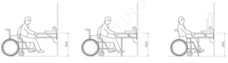 SAPHO EQUIPAMIENTO DE BAñO  ASA PLEGABLE, DERECHA, ACERO INOXIDABLE XH523