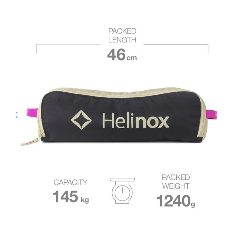 Silla de senderismo Dos Helinox (negro/caqui/bloque de color púrpura)