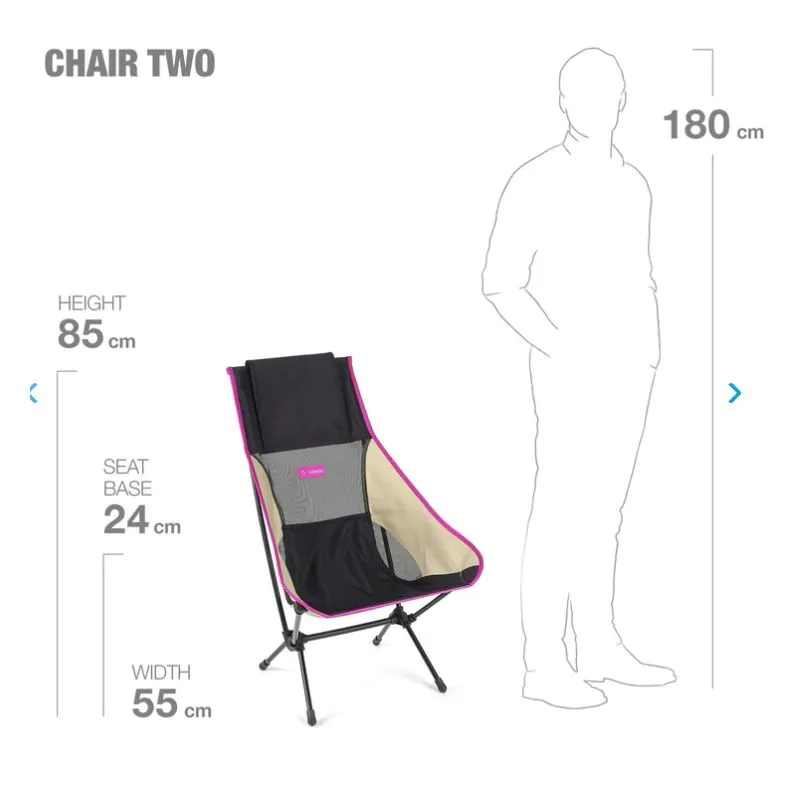 Silla de senderismo Dos Helinox (negro/caqui/bloque de color púrpura)