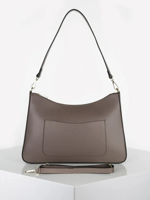 Solada Bolso baguette rígido en piel auténtica