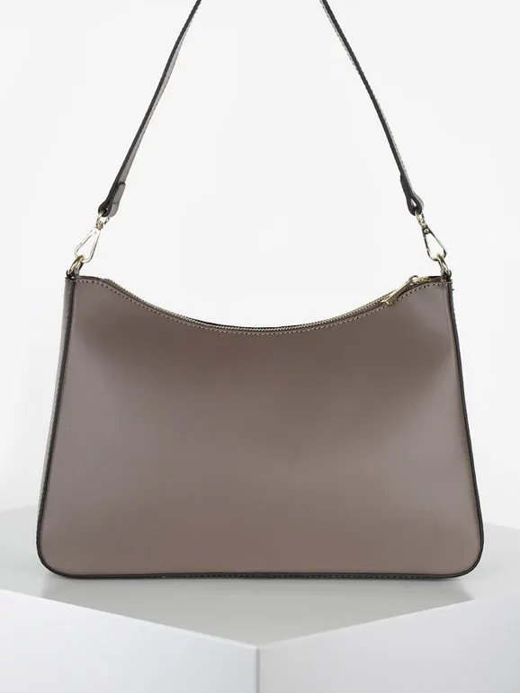 Solada Bolso baguette rígido en piel auténtica