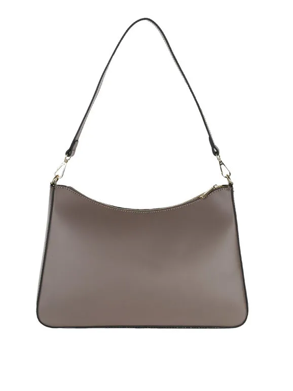Solada Bolso baguette rígido en piel auténtica