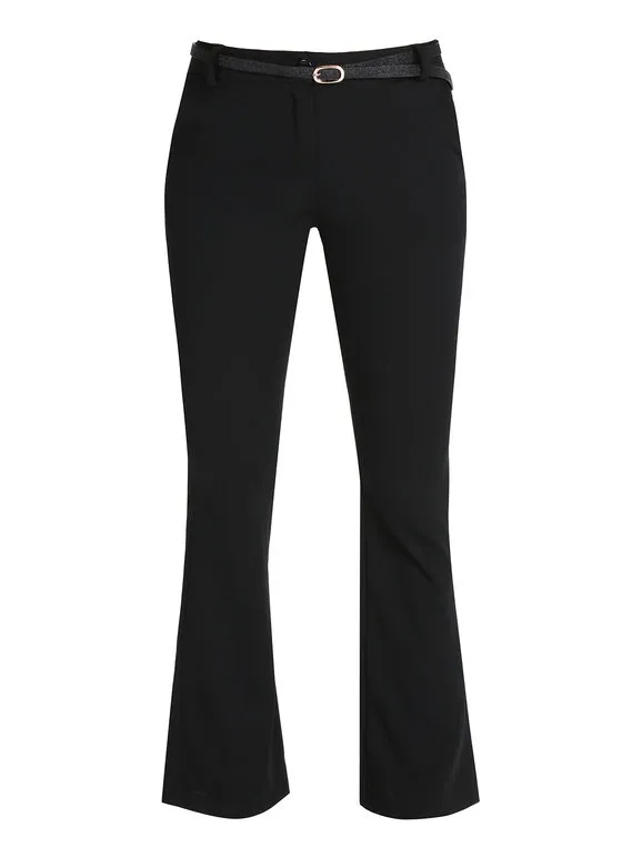 Solada Pantalón de mujer slim fit con terminaciones acampanadas