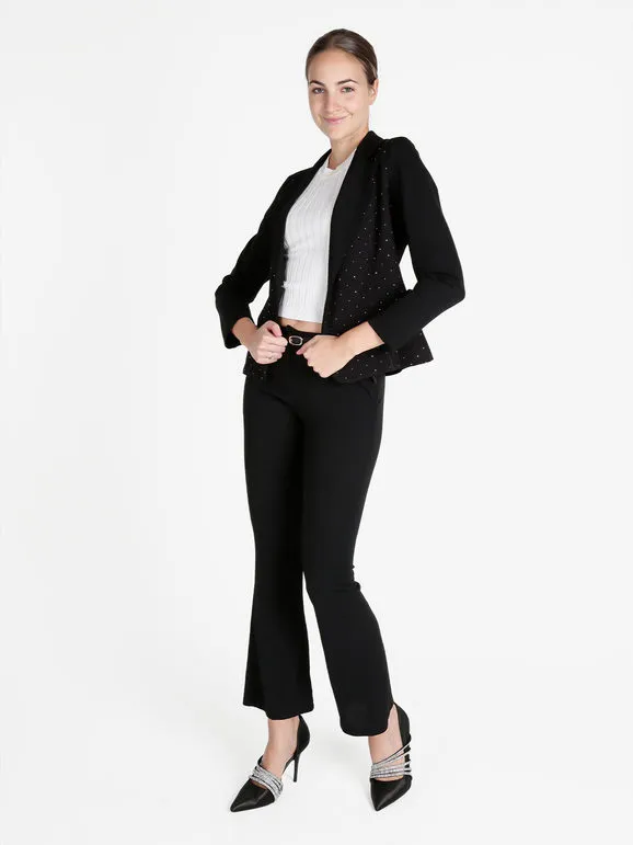 Solada Pantalón de mujer slim fit con terminaciones acampanadas