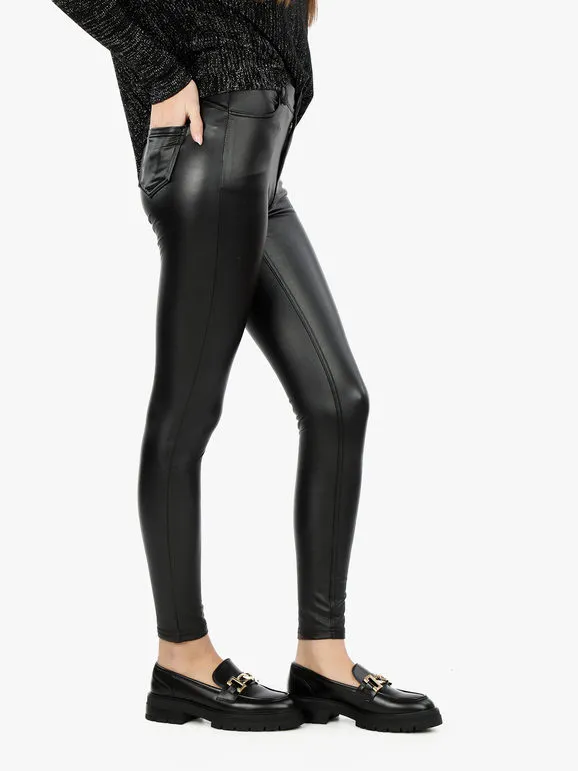 Solada Pantalón interior cálido de mujer en ecopiel.