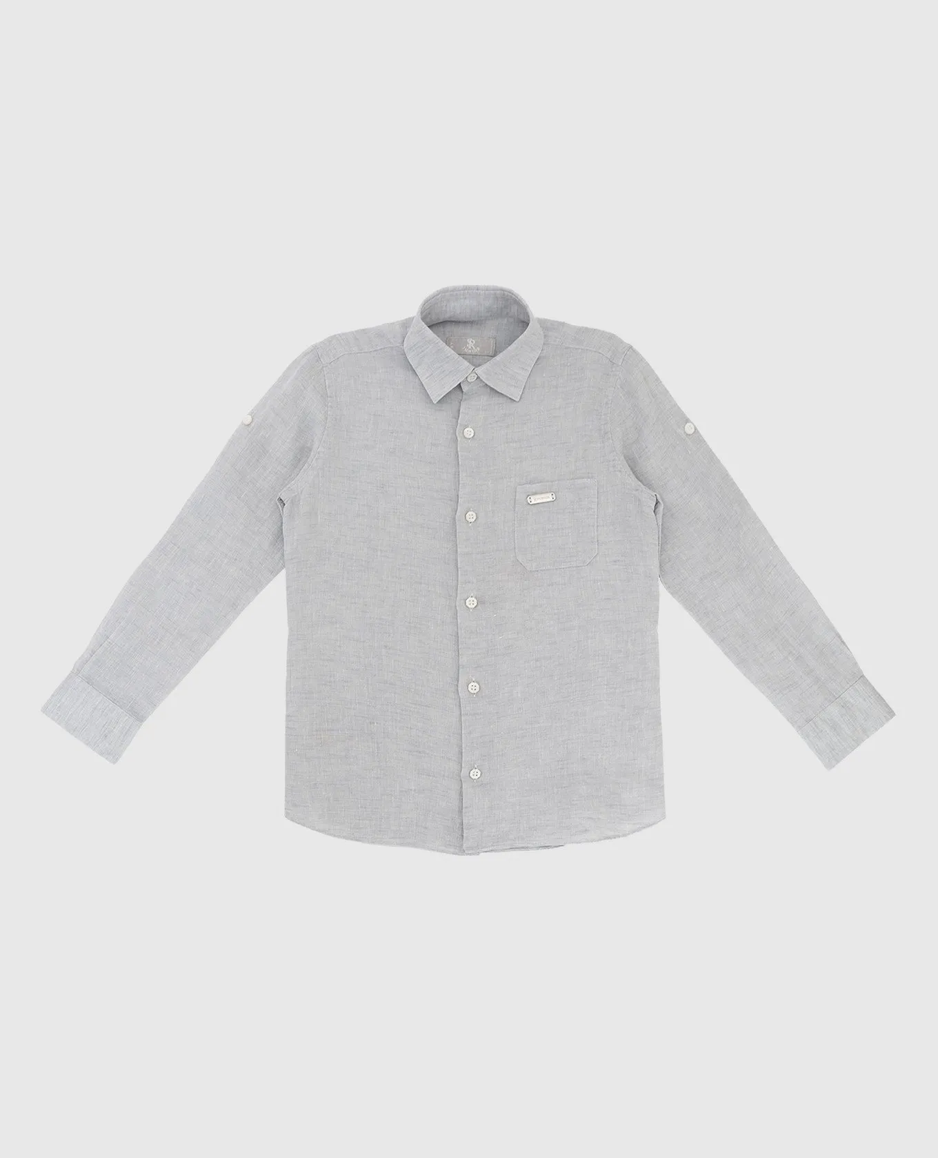 Stefano Ricci Children's light gray linen shirt