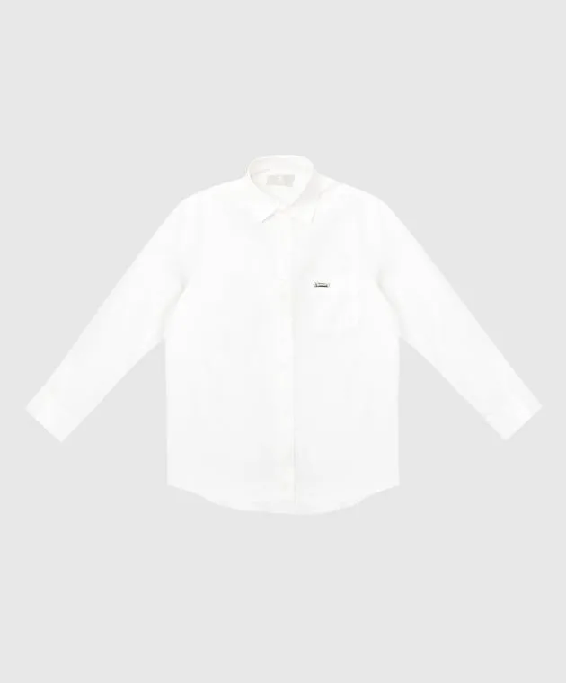 Stefano Ricci Children's white linen shirt