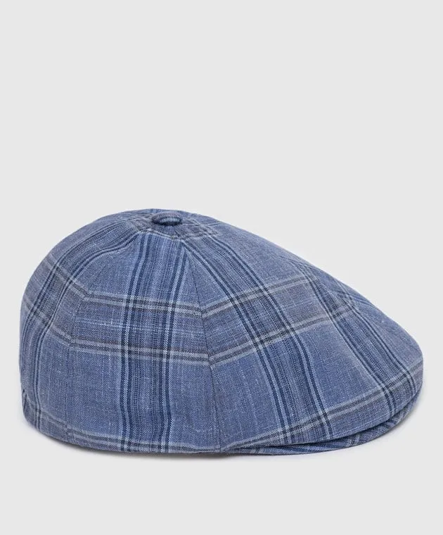 Stefano Ricci Patterned wool, silk and linen baby cap