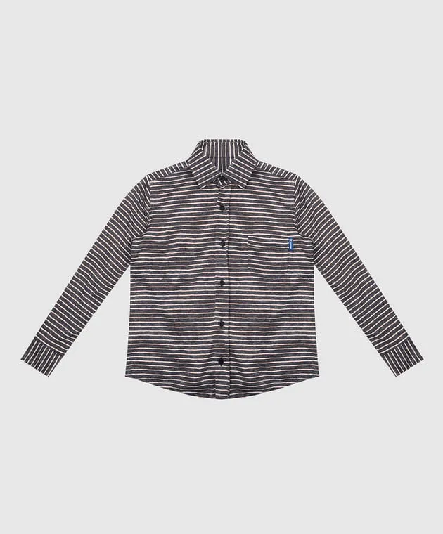 Stefano Ricci Striped linen and silk children's shirt