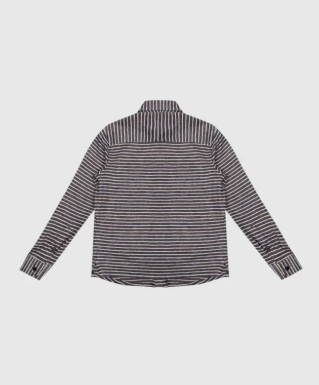 Stefano Ricci Striped linen and silk children's shirt