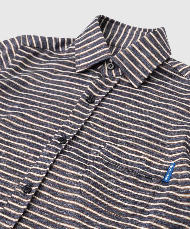 Stefano Ricci Striped linen and silk children's shirt