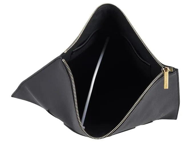 Stella Mc Cartney Cartera de mano con cremallera y aplicación Super Hero de Stella McCartney en piel sintética negra 