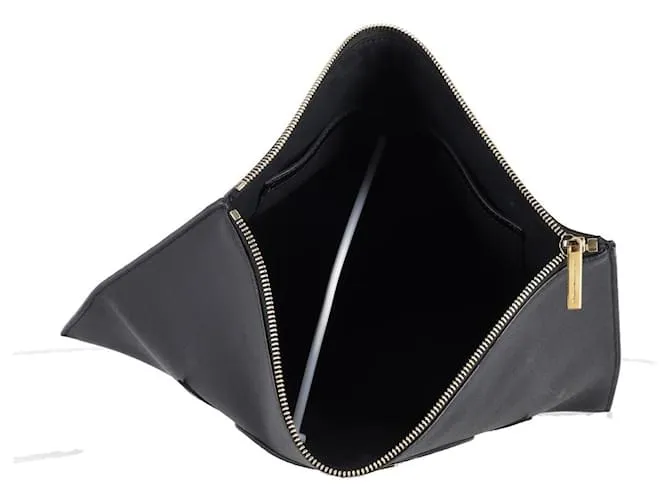 Stella Mc Cartney Cartera de mano con cremallera y aplicación Super Hero de Stella McCartney en piel sintética negra 