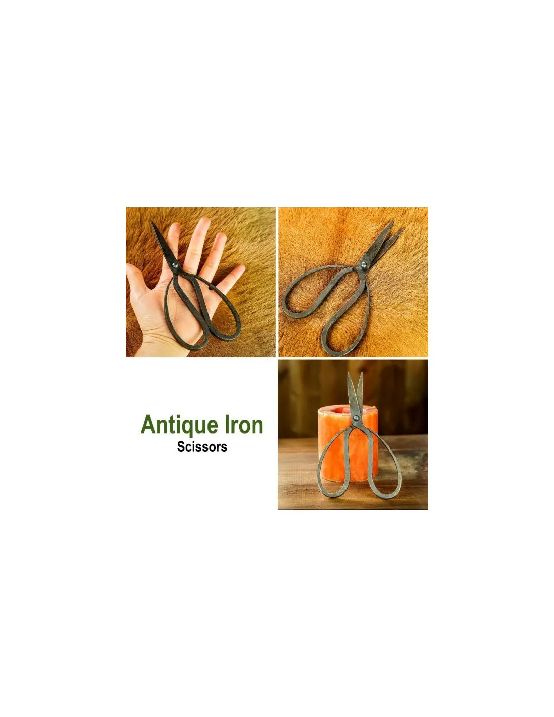 Tijeras forjadas a mano de hierro antiguo