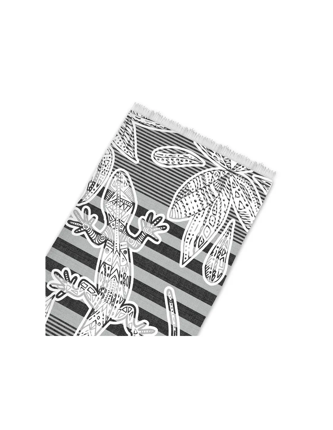 Toalla Fouta Rizo Secaneta 95 X 160 Galar Negro