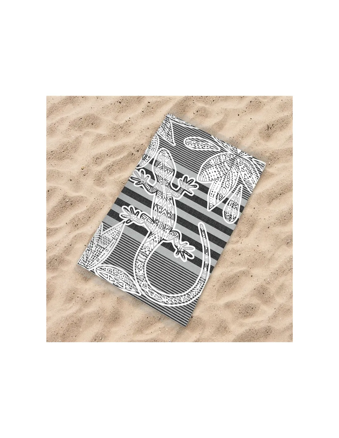 Toalla Fouta Rizo Secaneta 95 X 160 Galar Negro